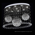 Worldwide popular stainless steel ceiling base chandelier lighting oval shape 92054